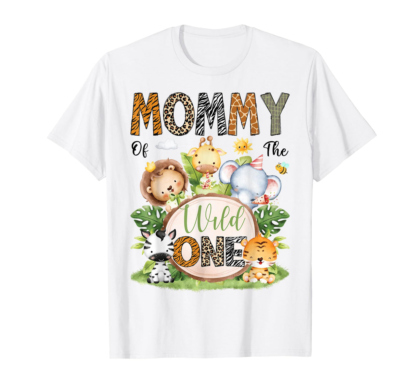 Mommy Of The Wild One Safari Jungle 1St Birthday Kids T-Shirt