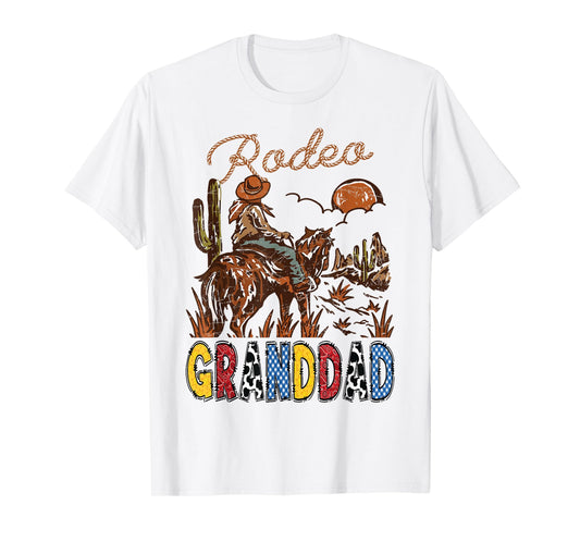 Rodeo Granddad Cowboy Western Birthday Boy Matching T-Shirt