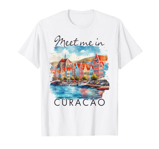 Curacao Caribbean Islands Travel Trip Meet Me In Curacao T-Shirt