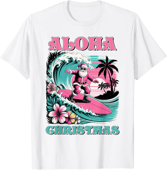 Beach Santa Summer Christmas In July T-Shirt