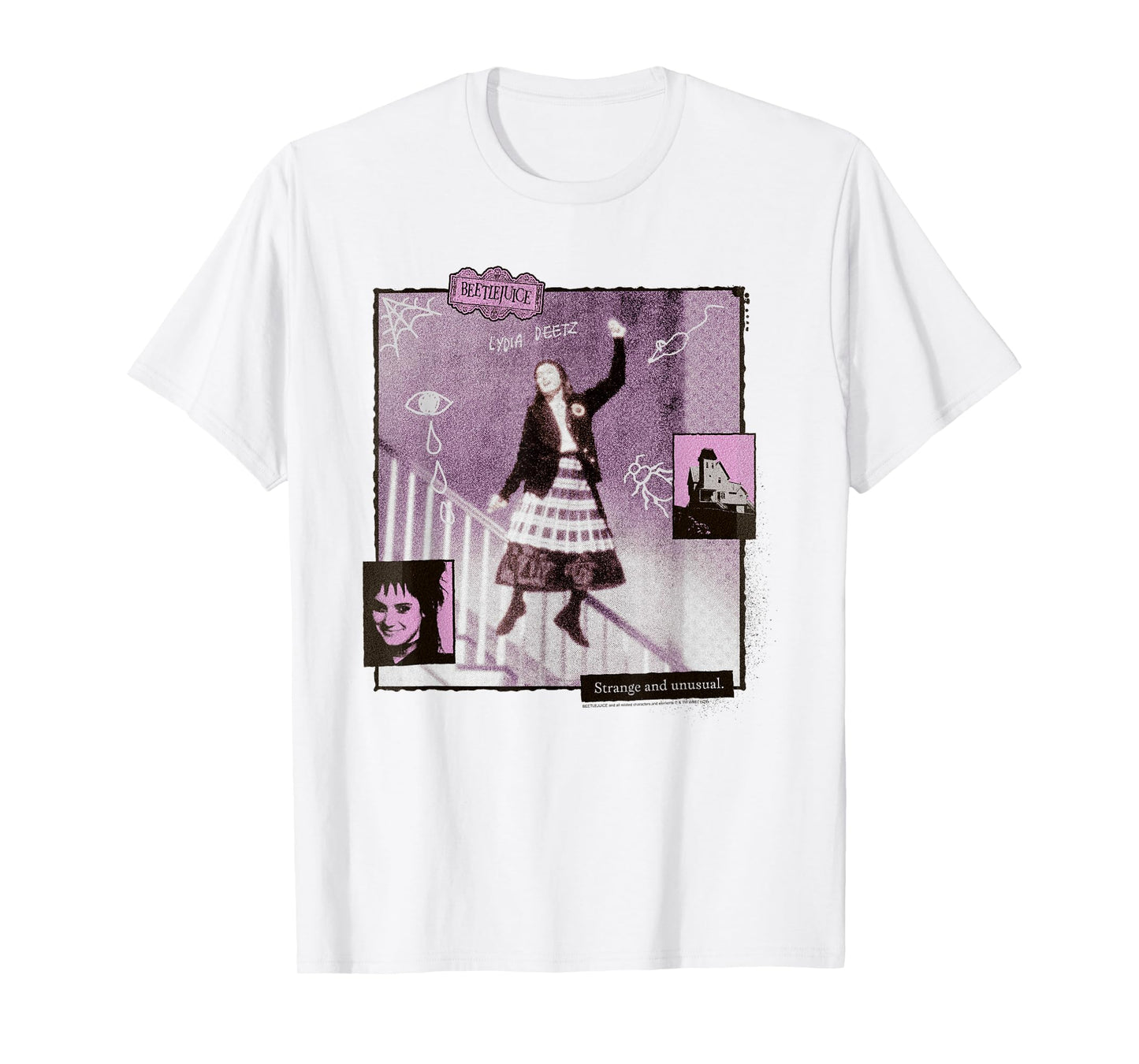 Beetlejuice Lydia Deetz Dance Vintage Collage Movie T-Shirt