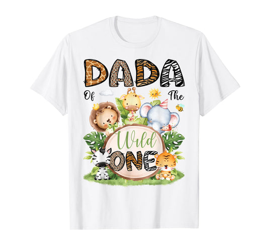 Dada Of The Wild One Safari Jungle 1St Birthday Boy T-Shirt