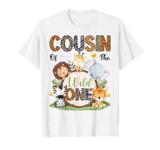 Cousin Of The Wild One 1St Birthday Boy Safari Lover T-Shirt