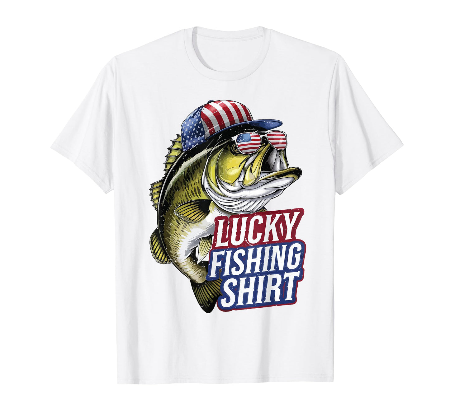 Kids My Lucky Bass Fishing-Shirt Youth Boy Funny Fisherman T-Shirt