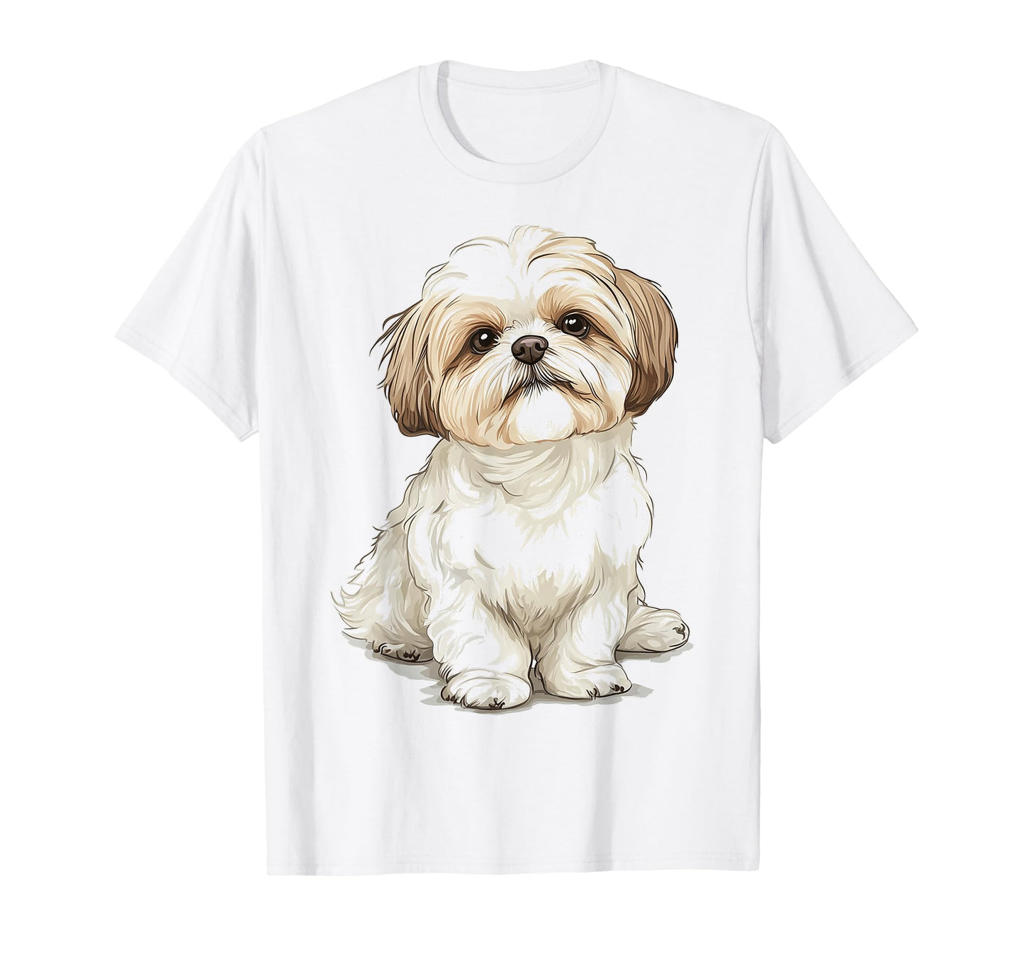 Shih Tzu Dog Motif Pet Artwork Shih Tzu Men Women Kids T-Shirt