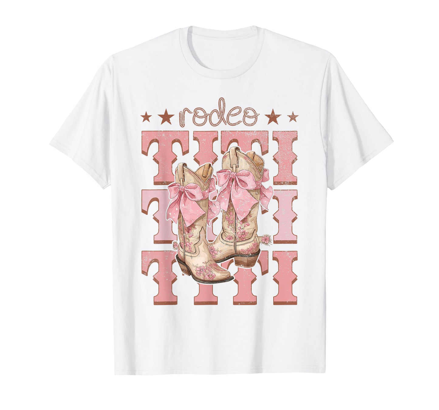 Rodeo Titi Pink Boots Coquette Cow-Girl Birthday Party T-Shirt