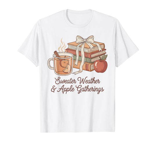 Sweater Weather and Apple Gatherings Vintage Fall Picking T-Shirt