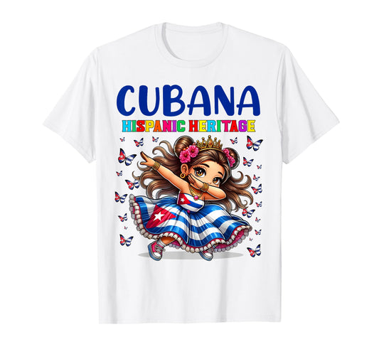 Cuba Hispanic Heritage Month Celebration girls kids T-Shirt