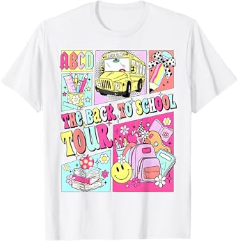 ABCD The Back To School Tour Teacher First Day Of School T-Shirt