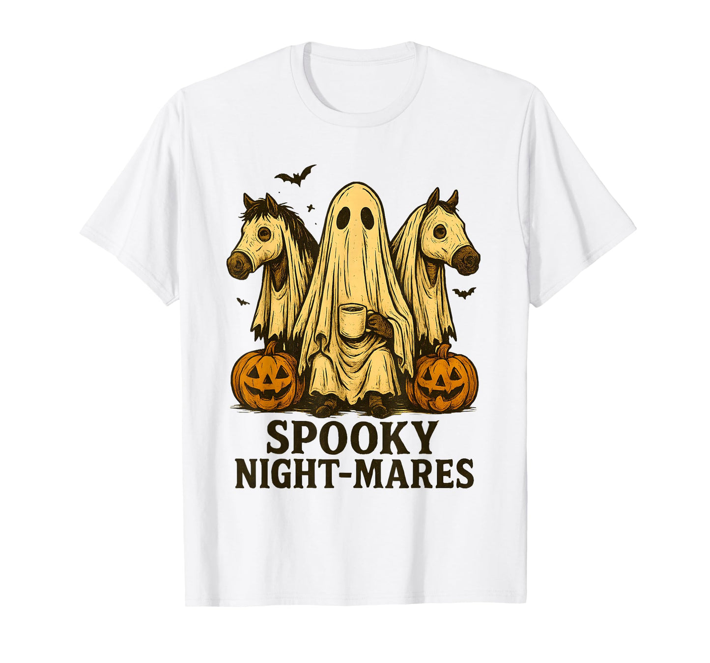 Spooky Night Mares Funny Ghost Horse Halloween T-Shirt
