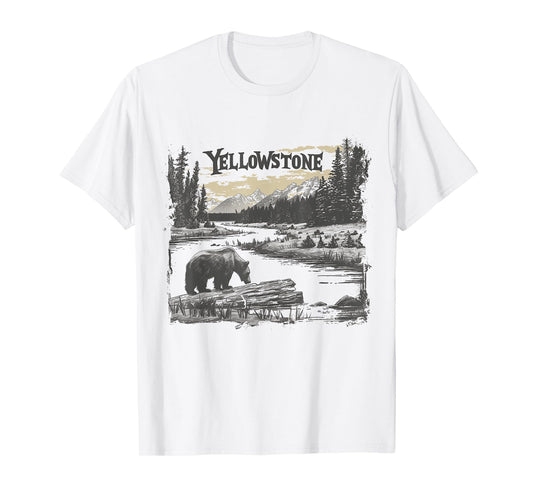 Yellowstone - US National Park Vintage Men Women Kids Retro T-Shirt