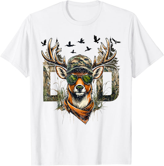 Old School Camo Dad Hunting Deer Father's Day Hunter Dad T-Shirt