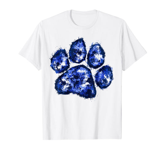 Wildcats Paw Print Blue Wildcats Wild Cat Animal Sports Men Women Kids T-Shirt