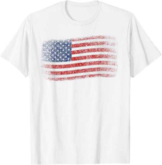 American Flag 4th of July Vintage USA Flag Patriotic T-Shirt