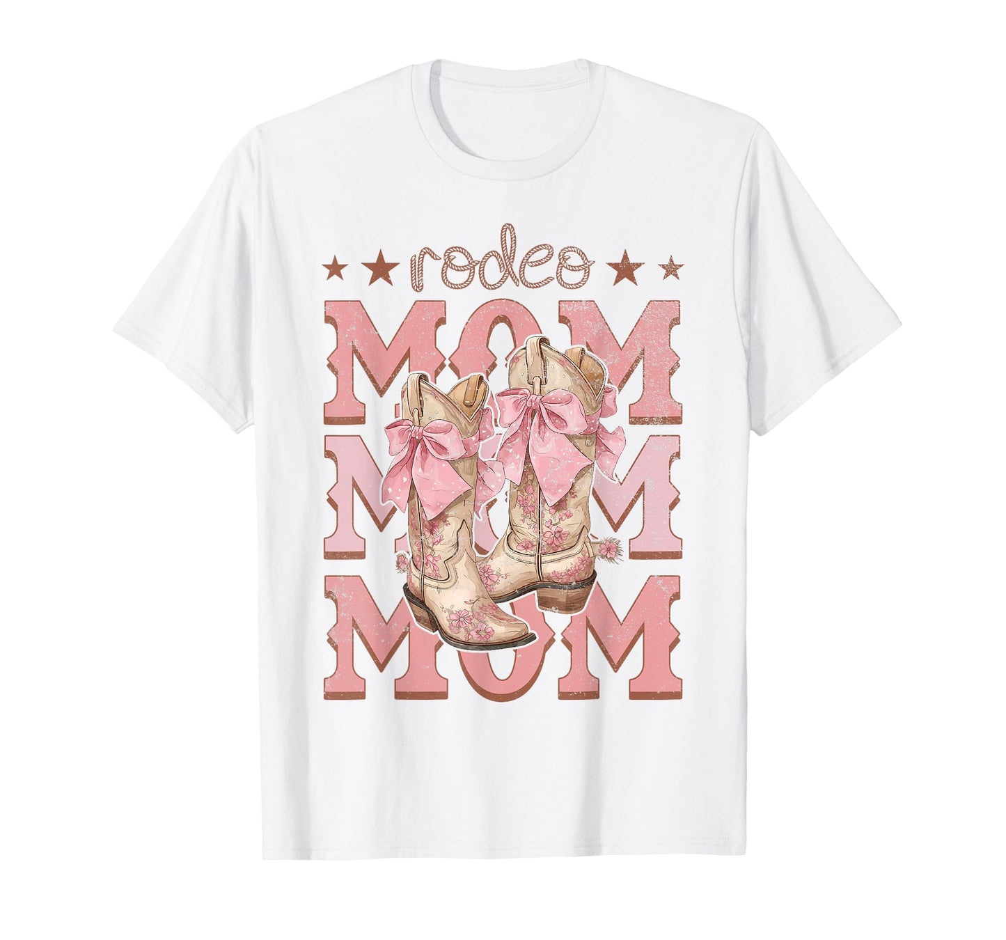 Rodeo Mom Pink Boots Coquette Cow-Girl Birthday Party T-Shirt