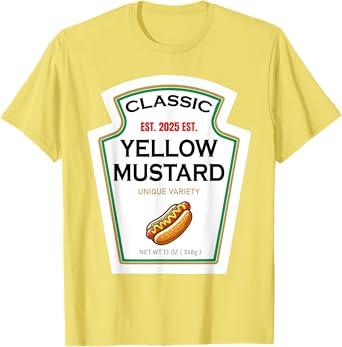Yellow Mustard DIY Costume Matching Couples Groups Halloween T-Shirt
