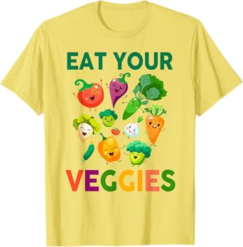 Vegan Shirt Kids Toddler Boys Eat Your Veggies Vegetables T-Shirt