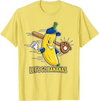 Funny Banana Shirts Gift Fruit Lovers Boys Lets Go Bananas T-Shirt