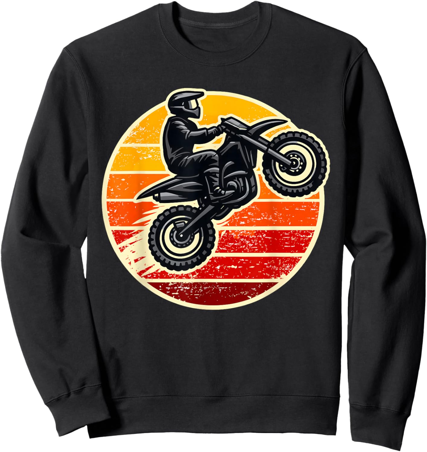 Dirt Bike Sunset Motocross Men Women Kids Girls Boys T-Shirt - Sweatshirt | Black