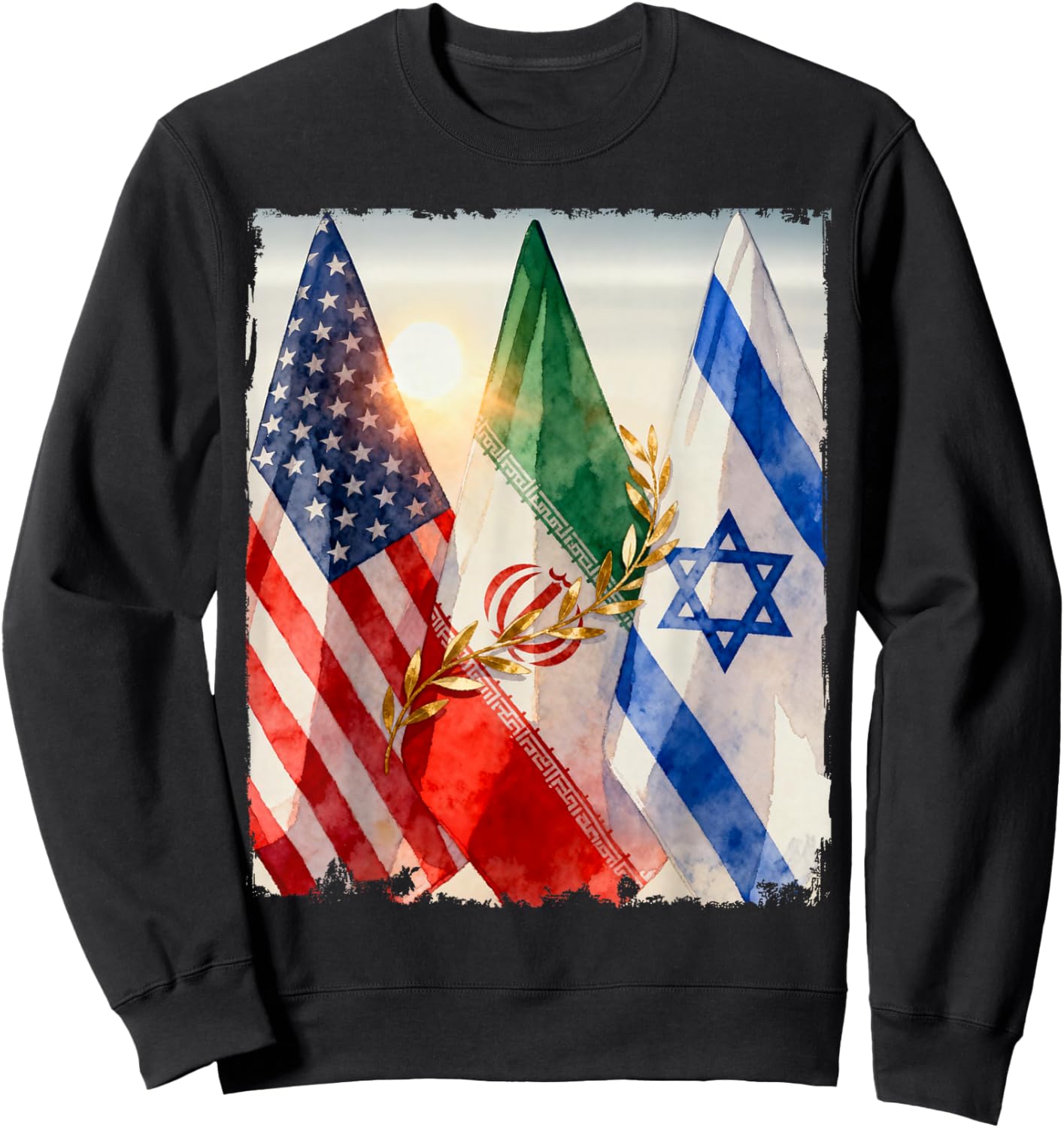 Epic Fury, Roaring Lion, Freedom – America Israel Iran Peace T-Shirt - Sweatshirt | Black