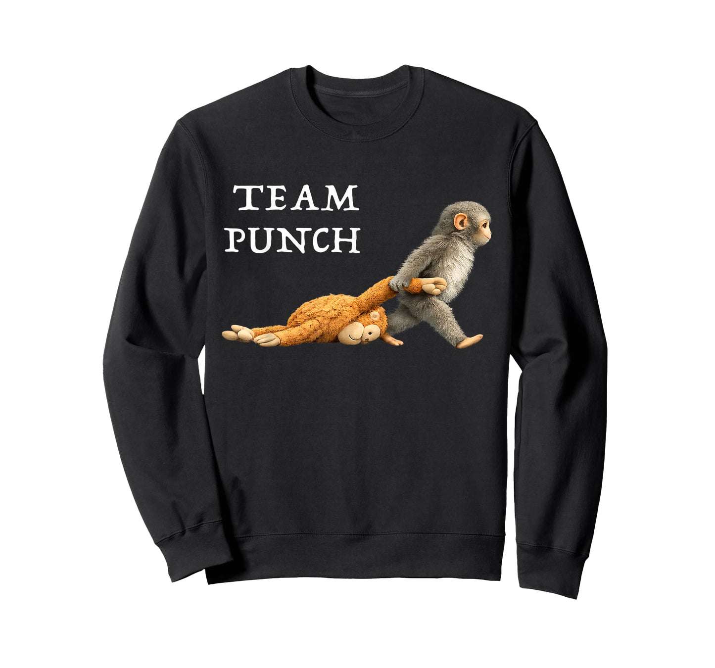 Baby Monkey Punch Team Punch T-Shirt - Sweatshirt | Black
