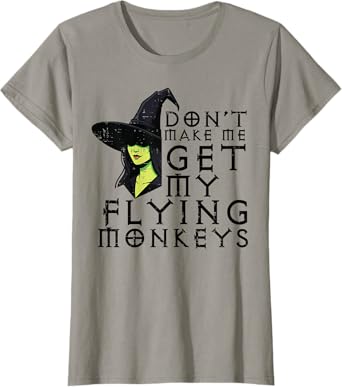 Halloween Dont Make Me Get Monkeys Funny Witch Costume Women T-Shirt