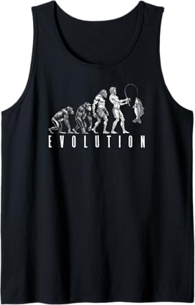 Funny Fishing Evolution Fisherman Dad Father's Day Fish Tank Top