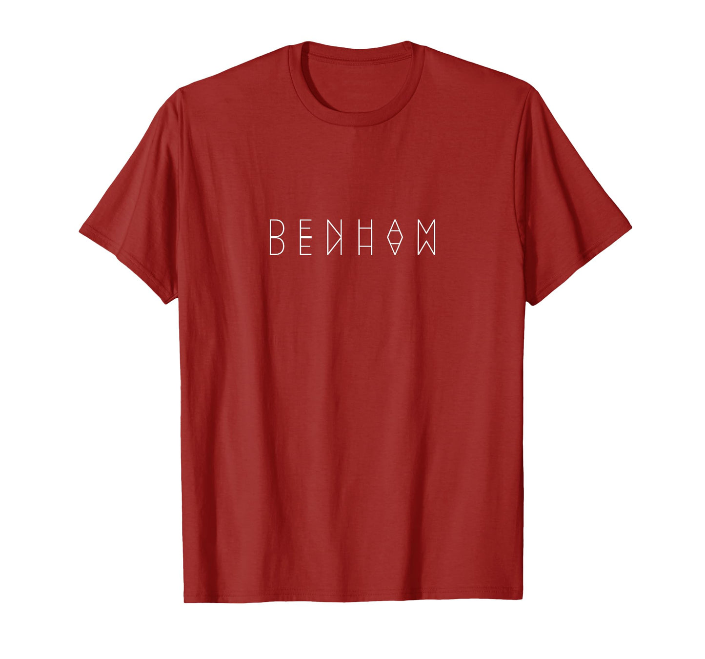Denham Reflections - Personalized Mirrored Last Name Art T-Shirt