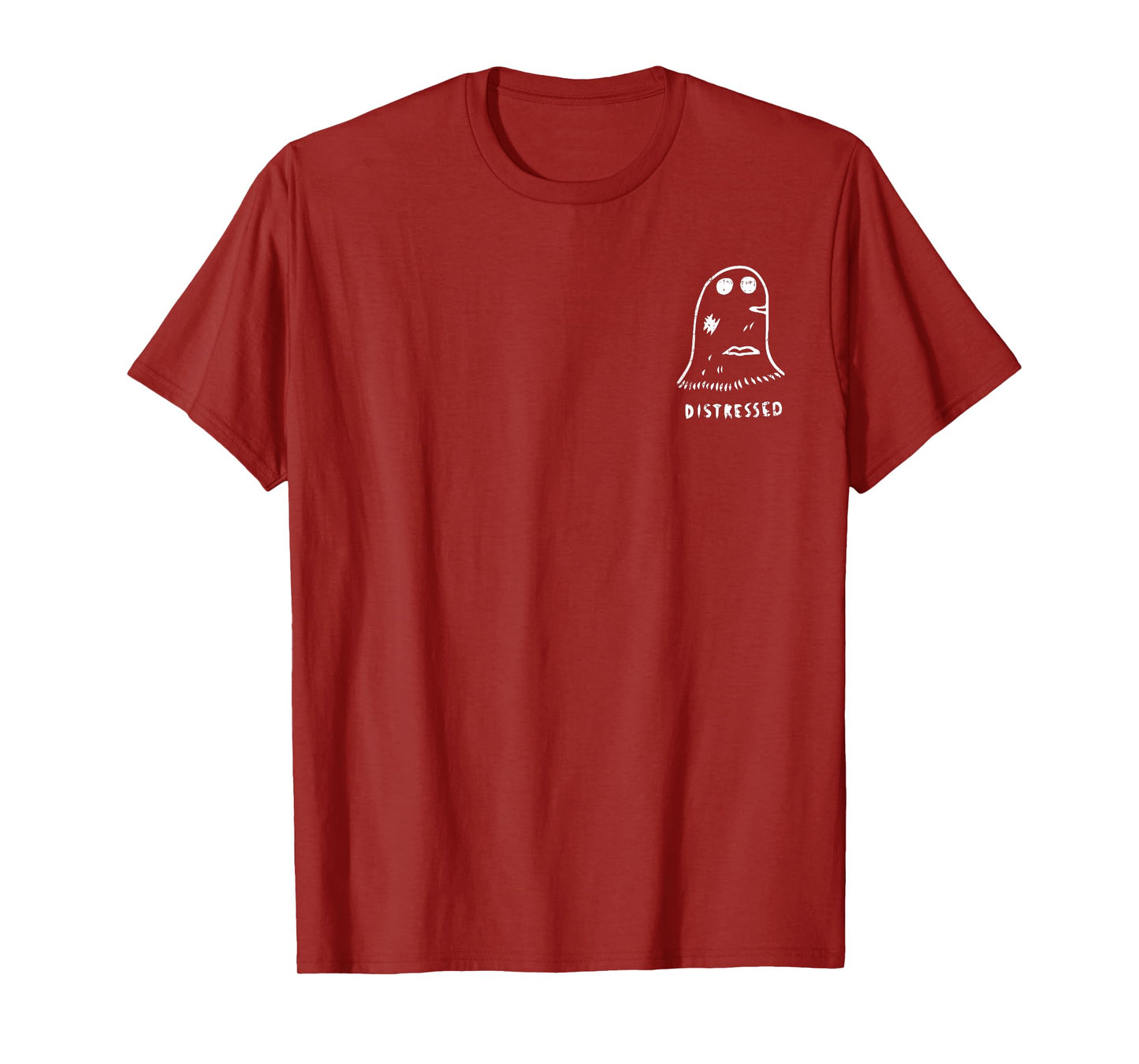 Ghost Pocket Distressed Halloween Costume Ghoul Spirit T-Shirt