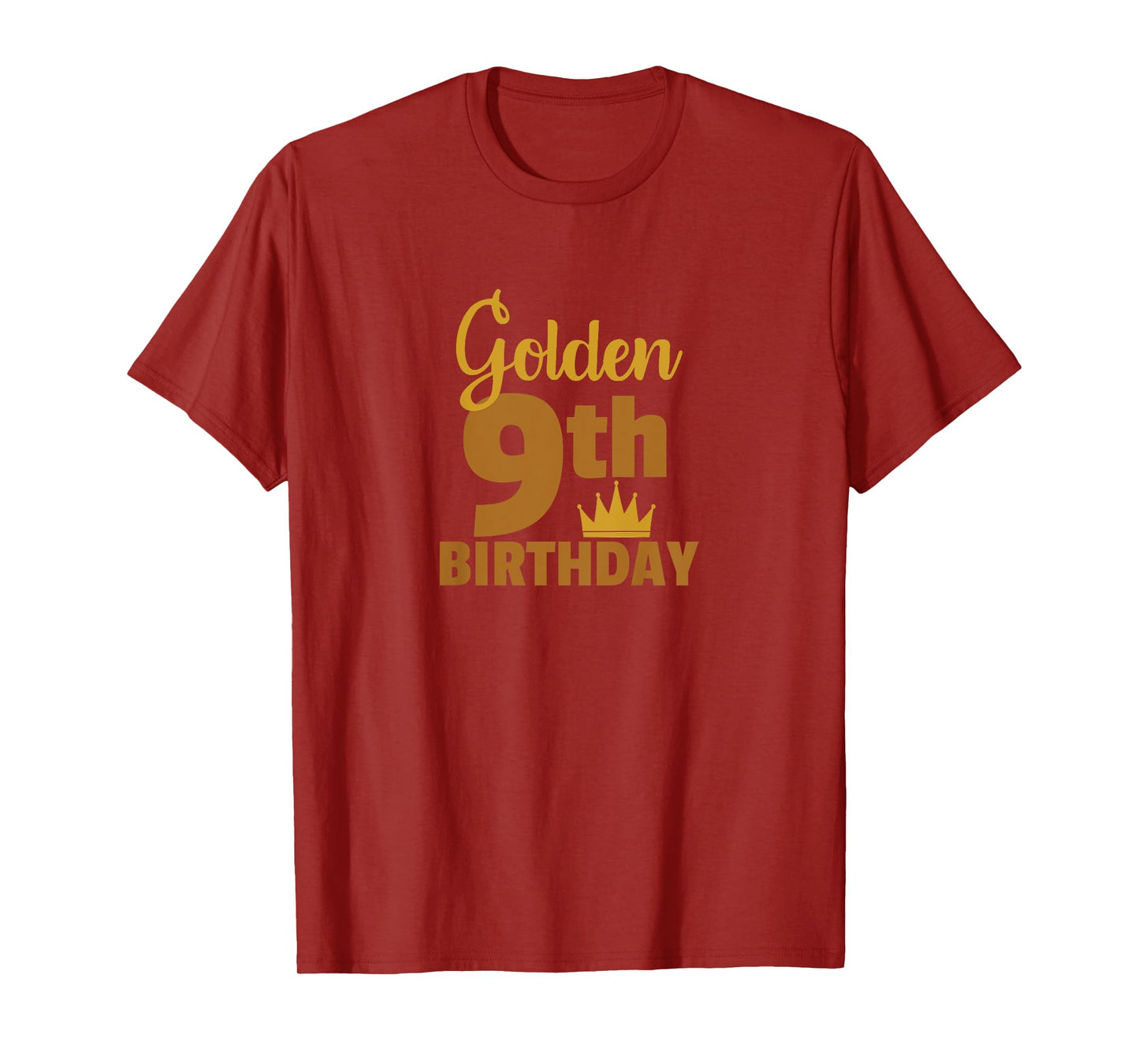Golden 9th Birthday Nine Year Old Special Occasion T-Shirt