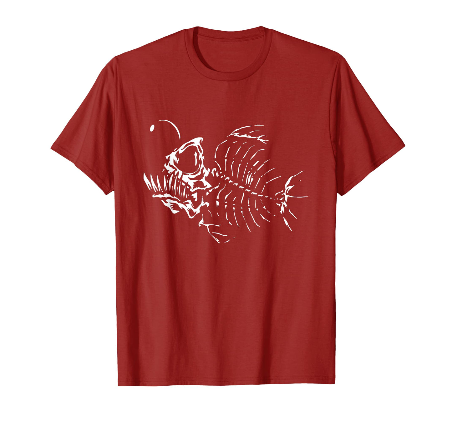 Angle Fish Skeleton Halloween Costume Scary Deep Sea Animal T-Shirt