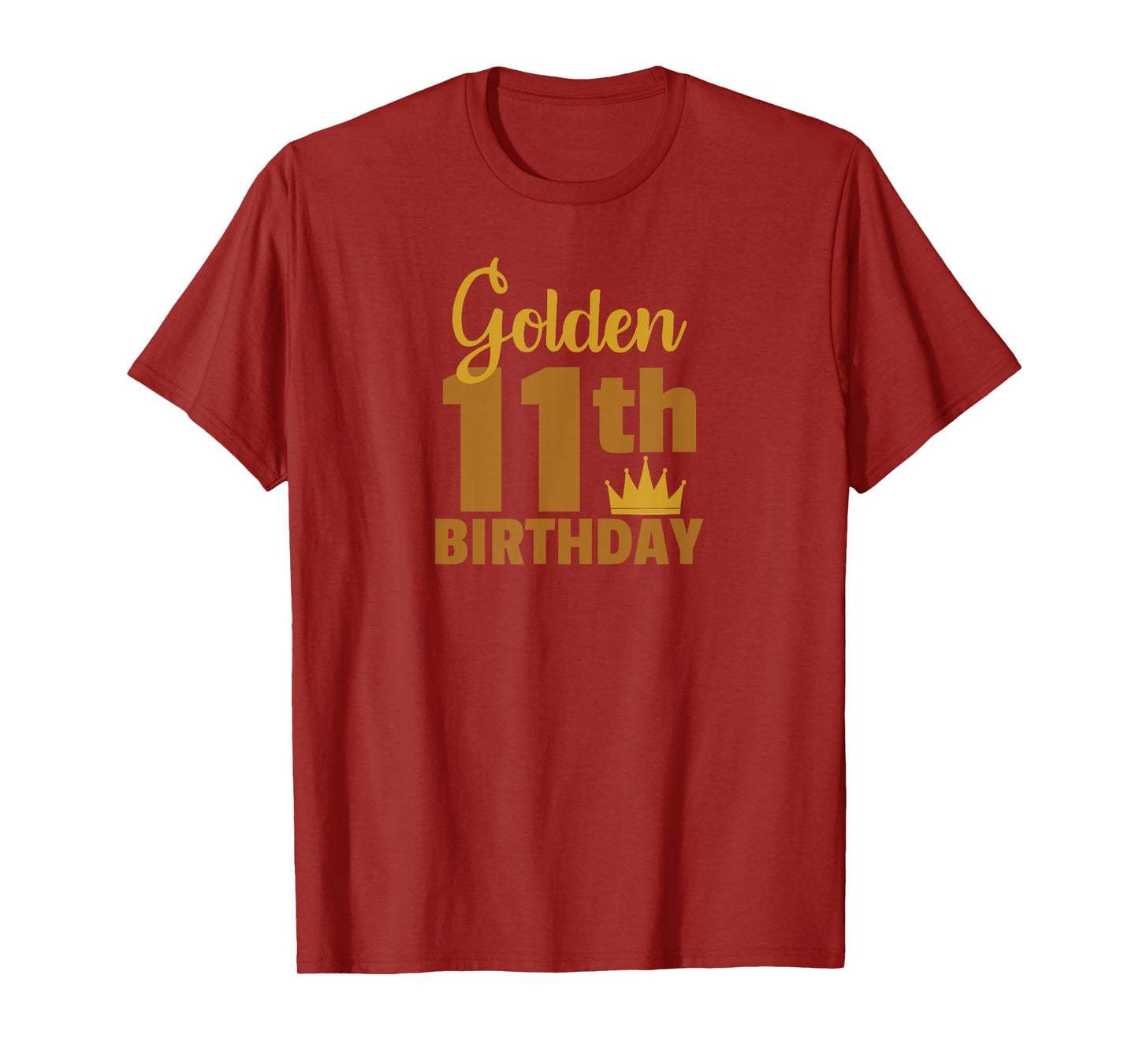 Golden 11th Birthday Eleven Year Old Special Occasion T-Shirt
