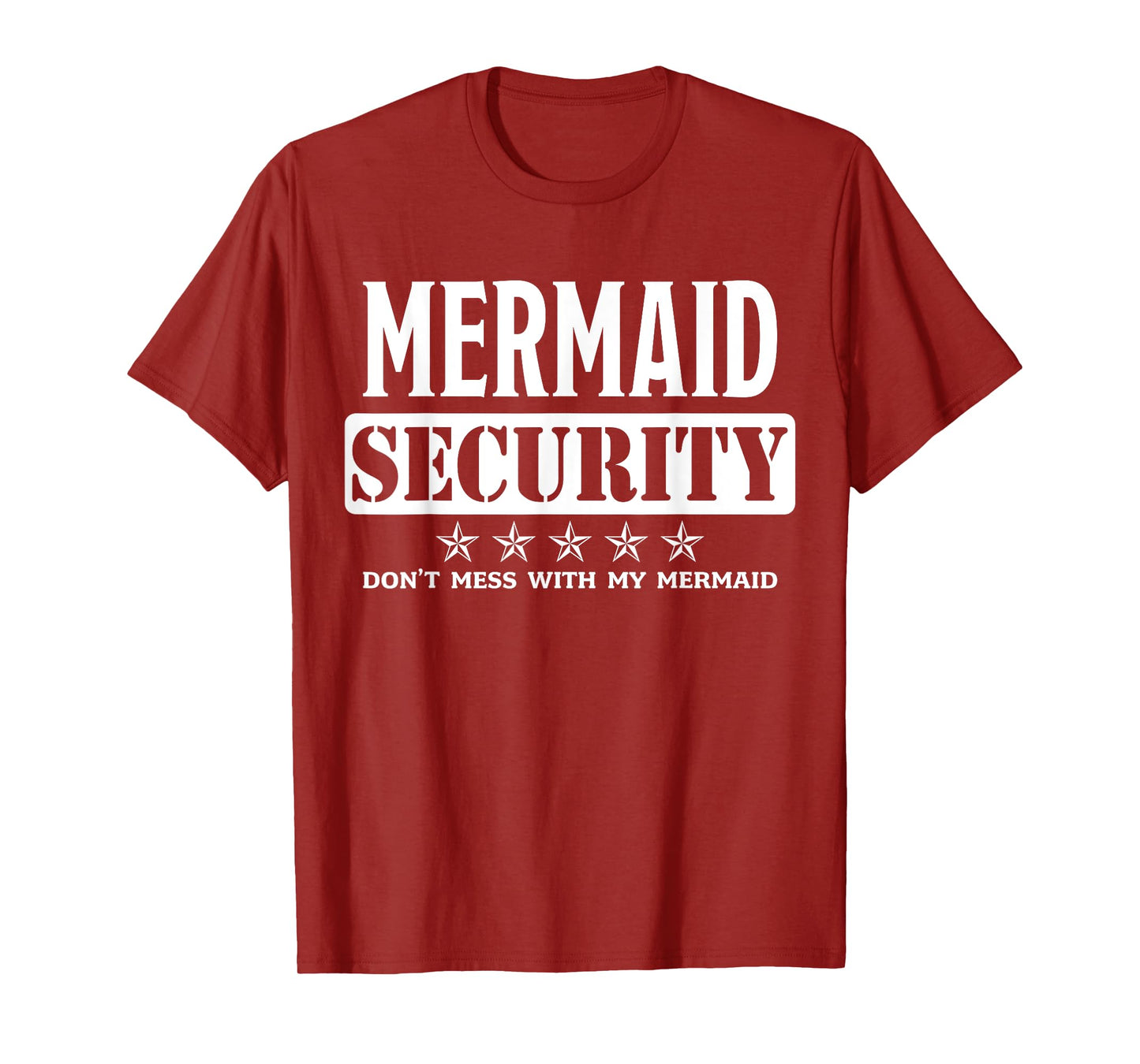 Mermaid Security Halloween Costume Family Birthday Boys Men T-Shirt