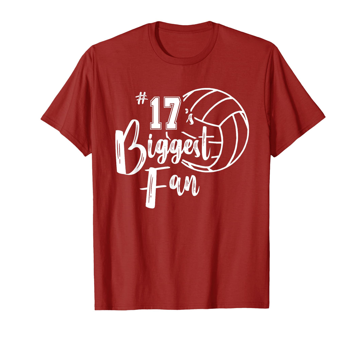 Seventeen 17 Biggest Fan Shirt Volleyball Mom Volleyball Dad T-Shirt