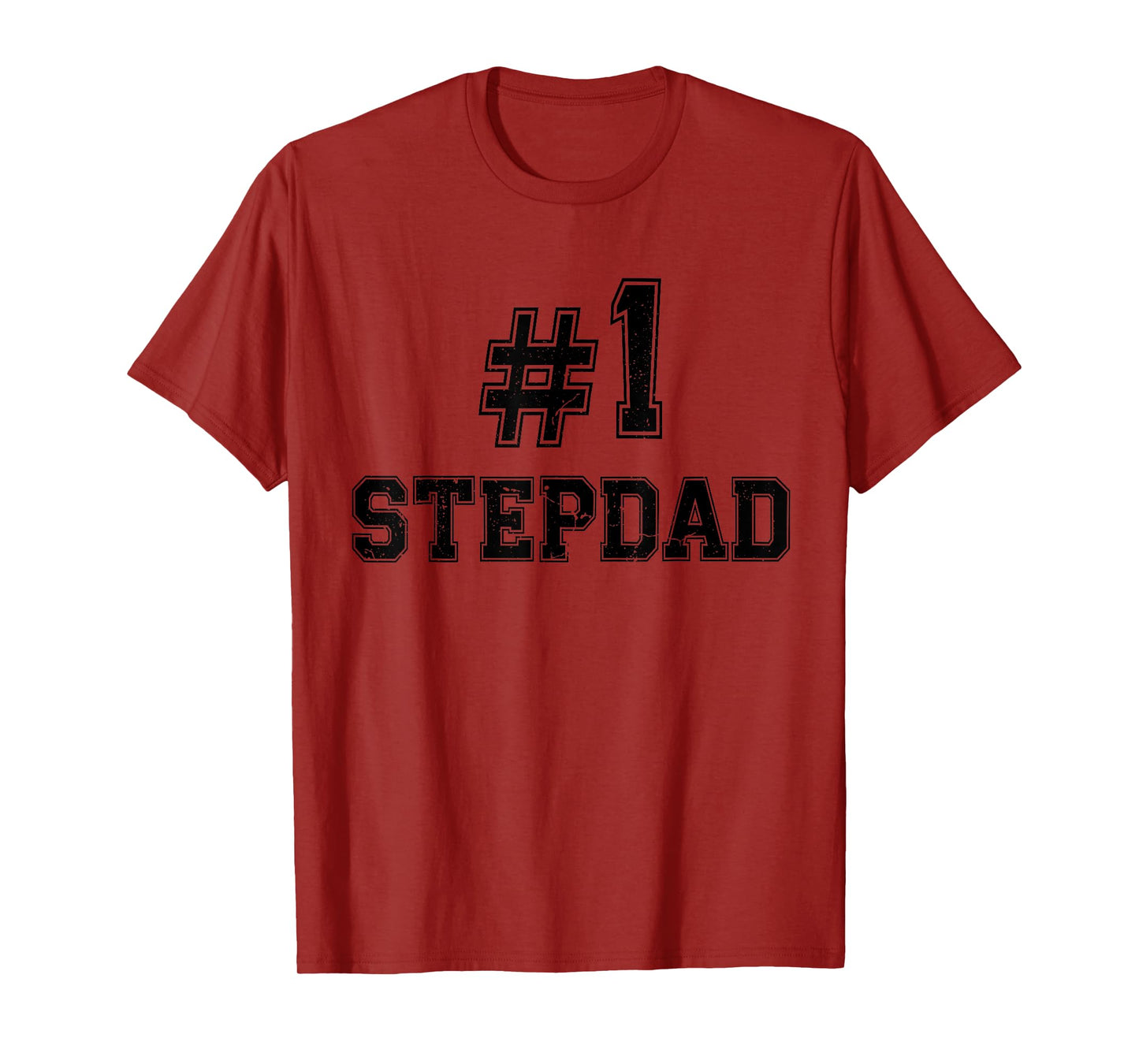#1 StepDad Number One Stepfather Father's Day Vintage Sports T-Shirt