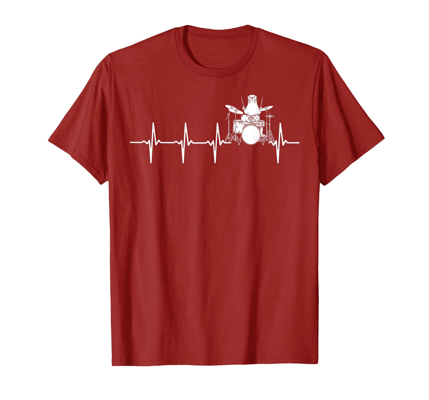 Otter Drums Heartbeat Funny Gifts For Men Women Kid Drummer T-Shirt
