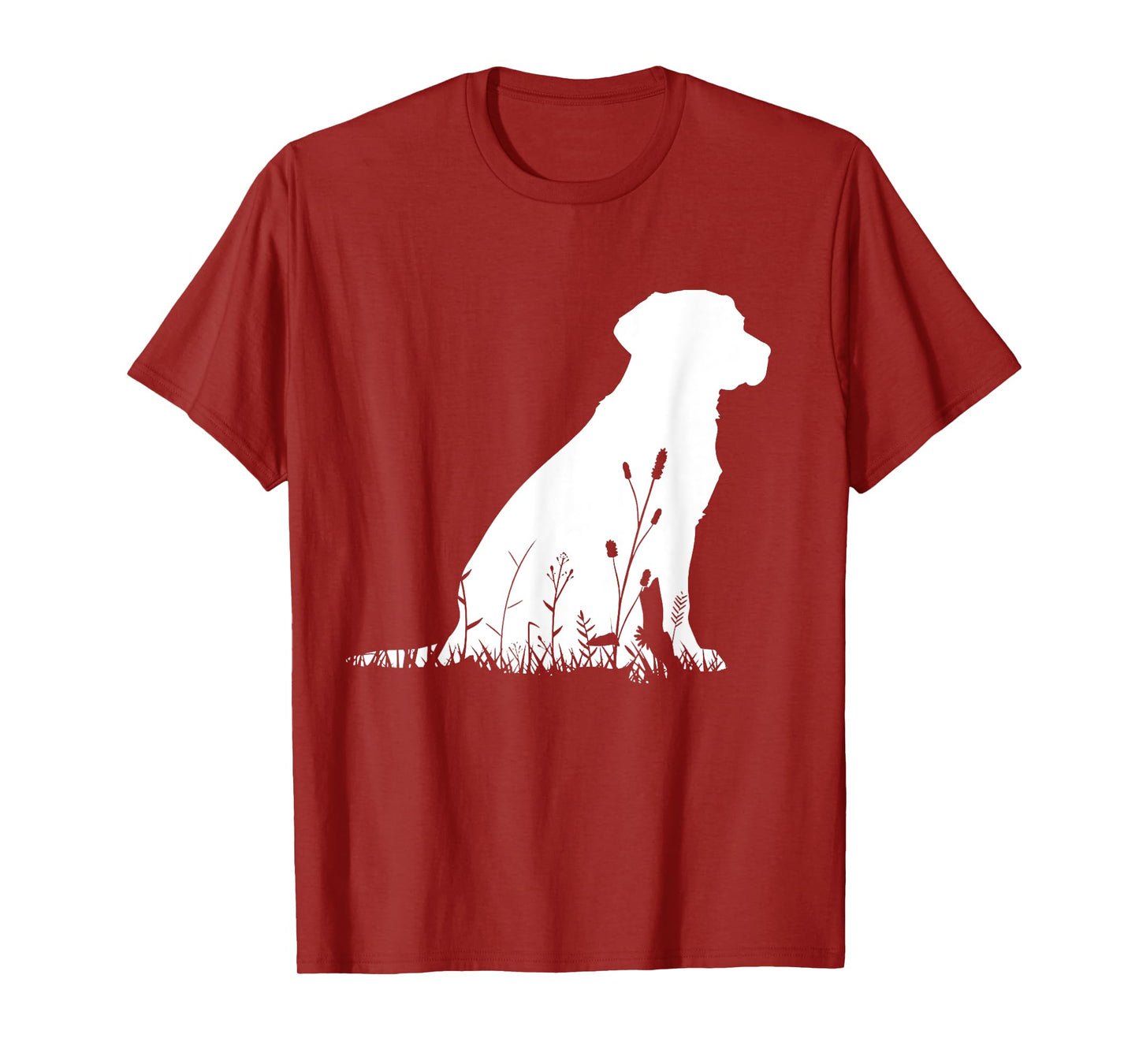 Labrador Retriever Wildflower Silhouette Labrador Dog Mom T-Shirt for Men Women Girls Kids