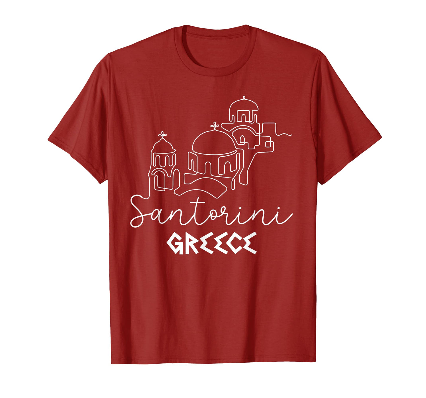 Santorini Greece Travel Destination Summer Family Vacation T-Shirt for Men Women Girls Kids