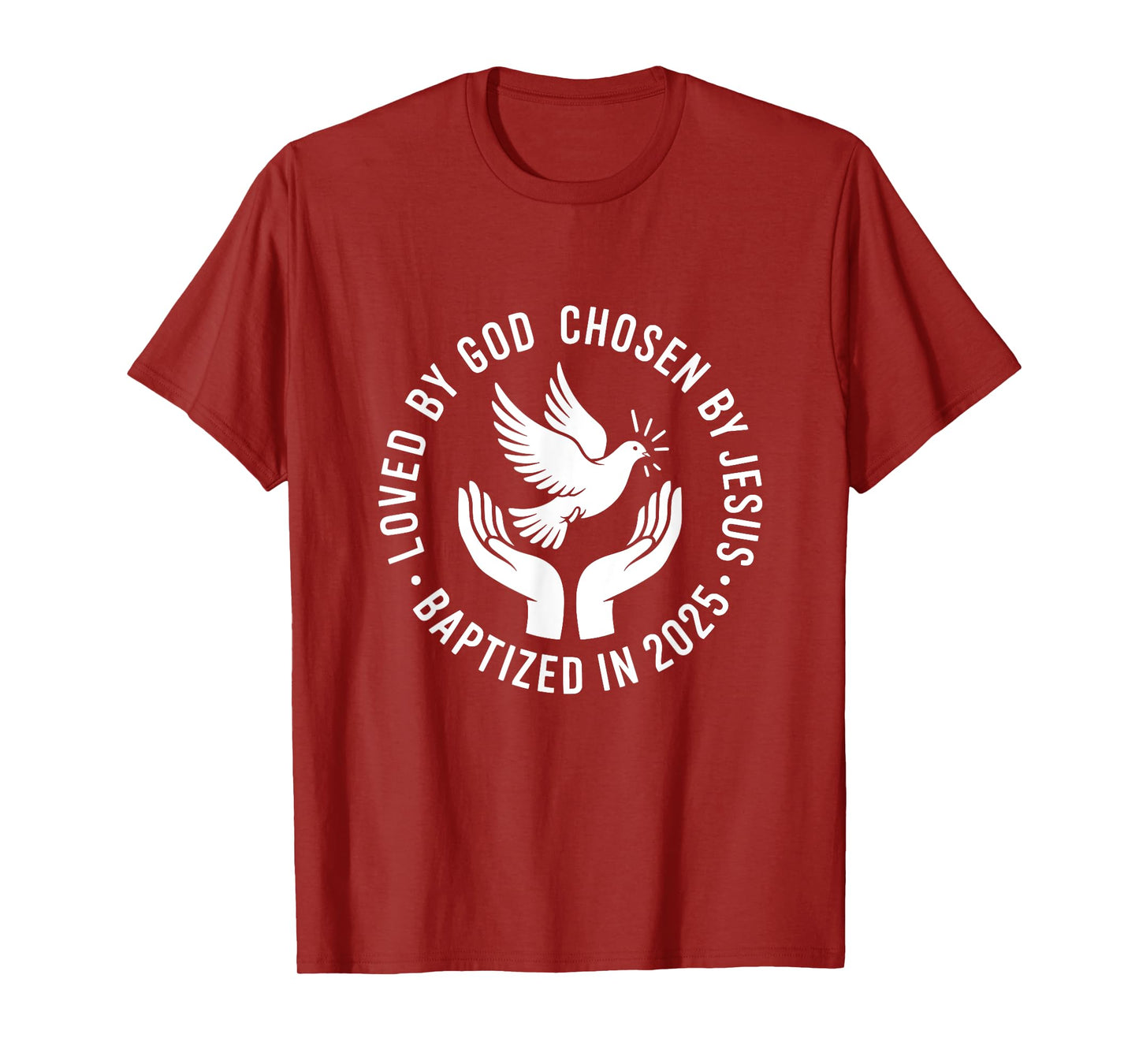 Baptized 2025 Holy Spirit Dove Christian Baptism T-Shirt