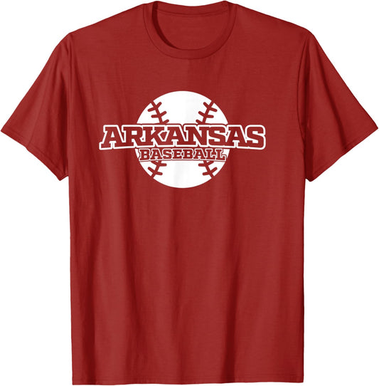 Arkansas Baseball Block Font T-Shirt