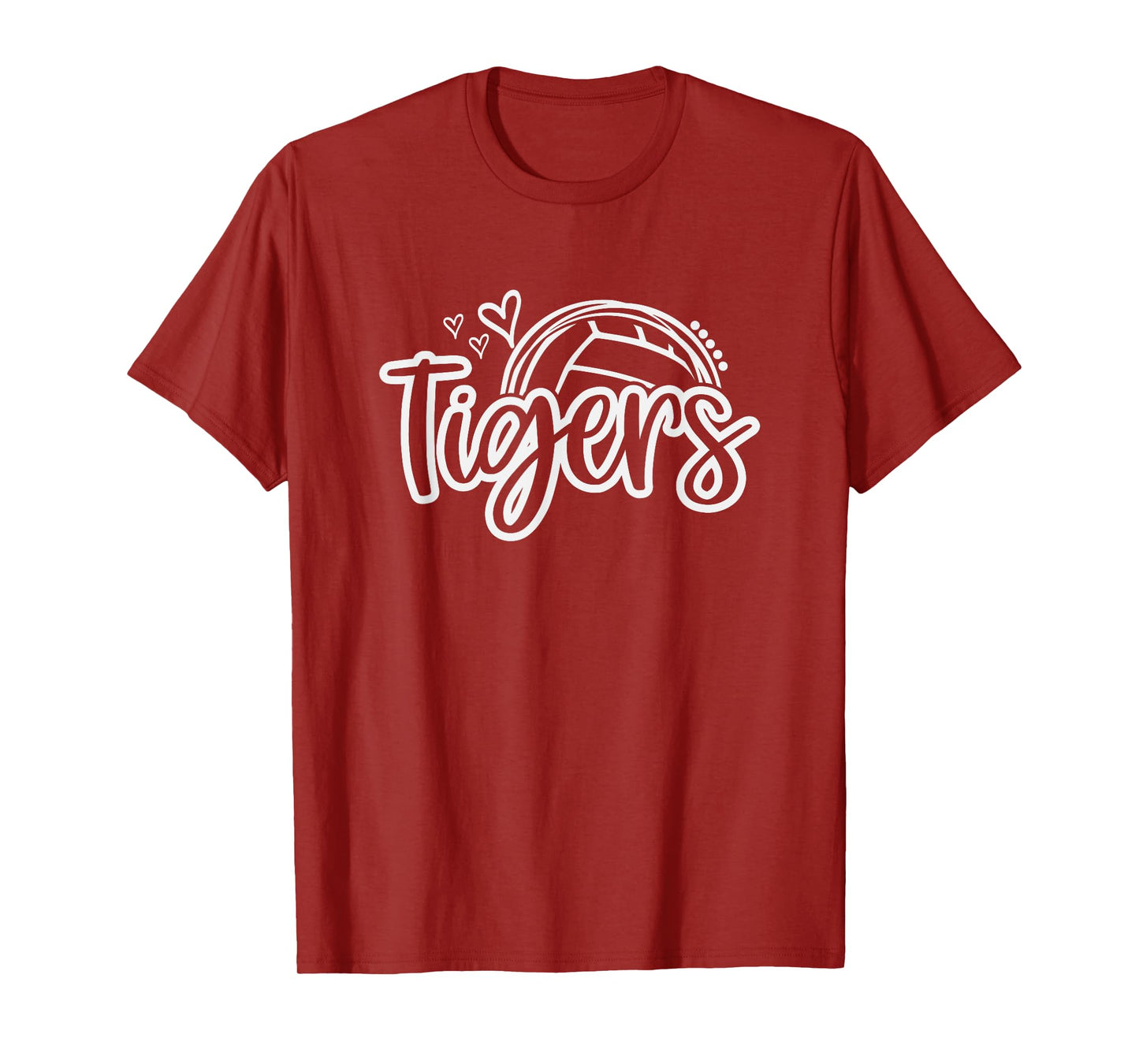 Volleyball Tigers School Sports Fan Team Spirit T-Shirt