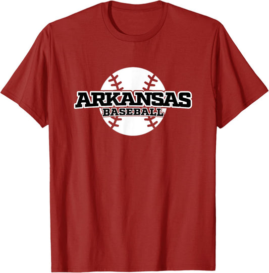 Arkansas Baseball Block Font T-Shirt