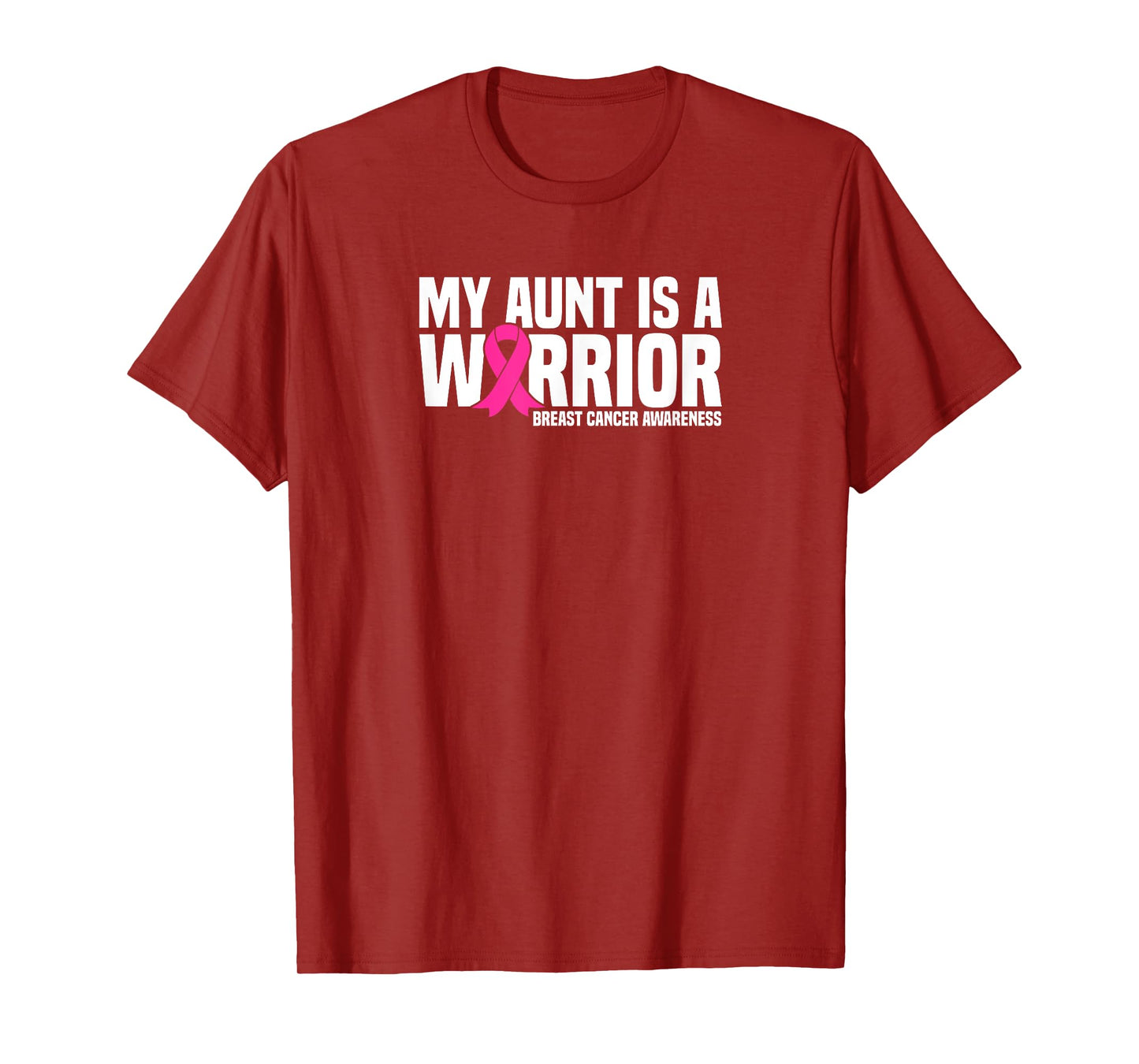 My Aunt is a Warrior Pink Ribbon Breast Cancer Awareness T-Shirt