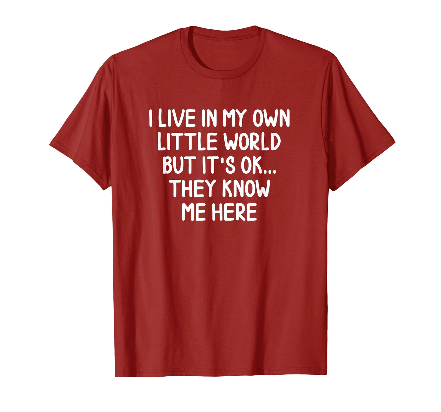 Funny I Live In My Own Little World T-shirts Joke Sarcastic T-Shirt
