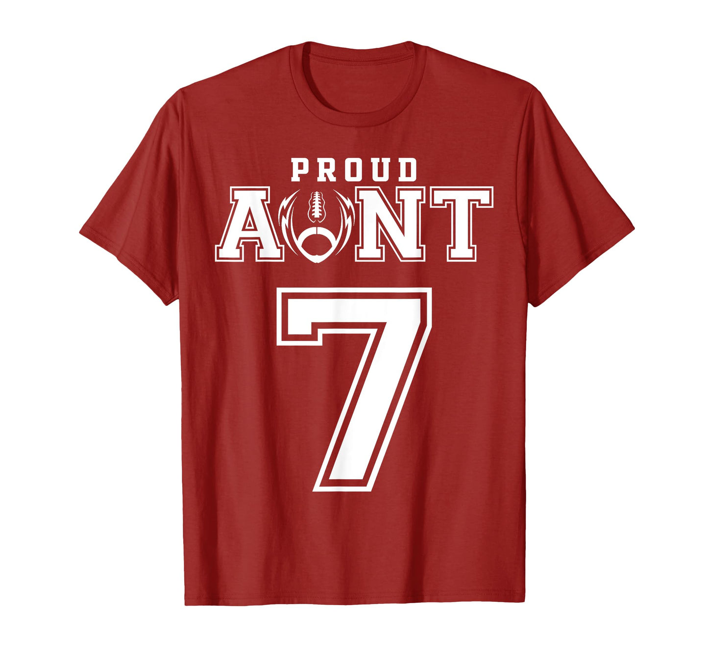 Custom Proud Football Aunt Number 7 Personalized For Women T-Shirt
