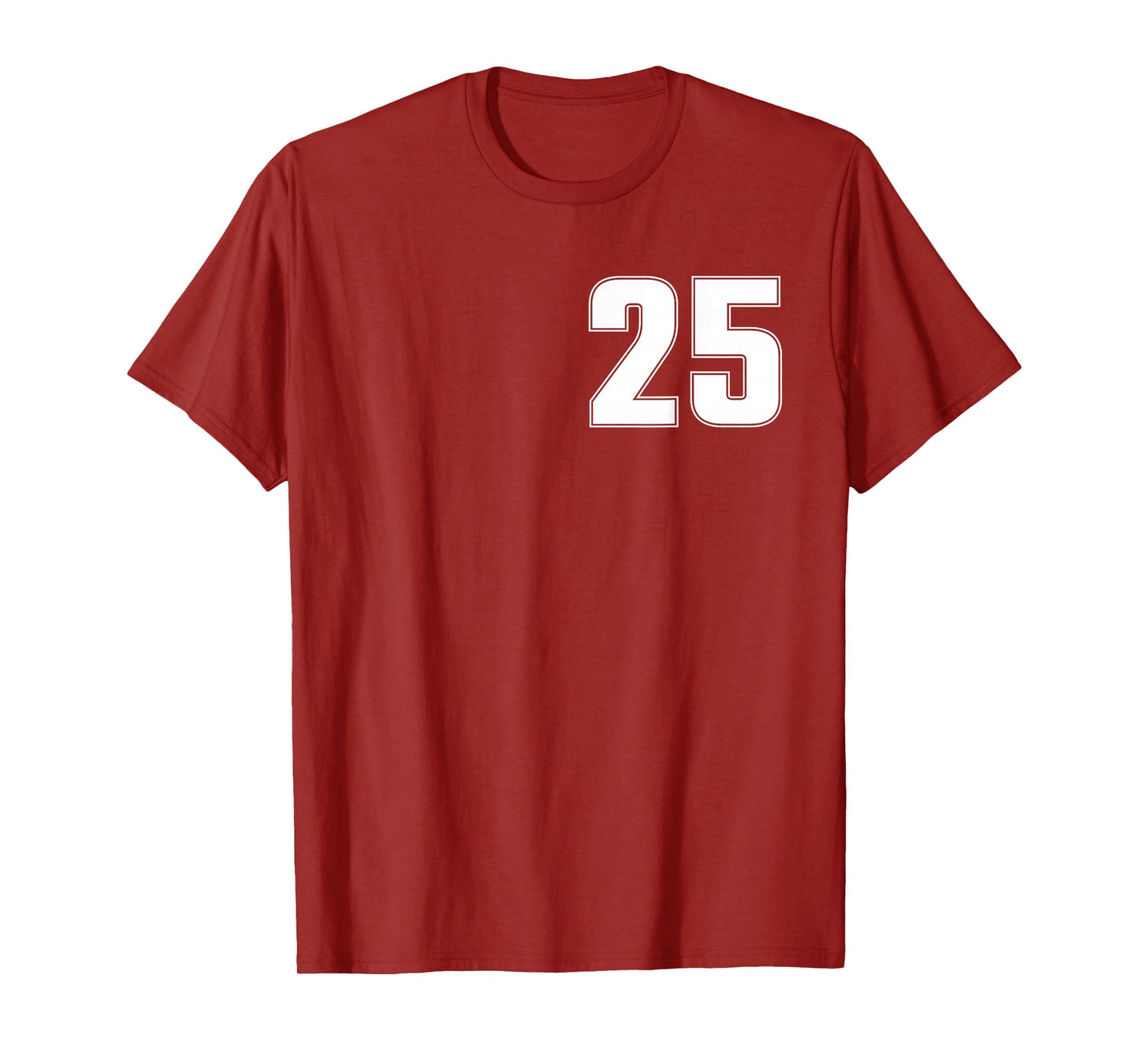 NUMBER 25 TWENTY FIVE AGE YEAR SPORT JERSEY #25 T-Shirt