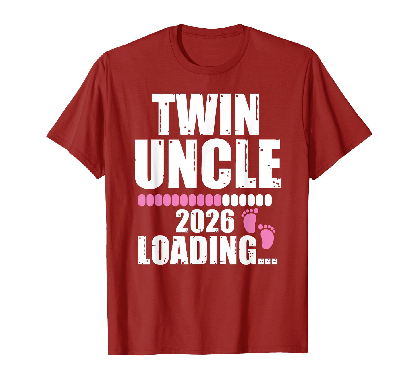Twin Uncle Love Loading 2026 Baby Shower Pregnancy Family T-Shirt