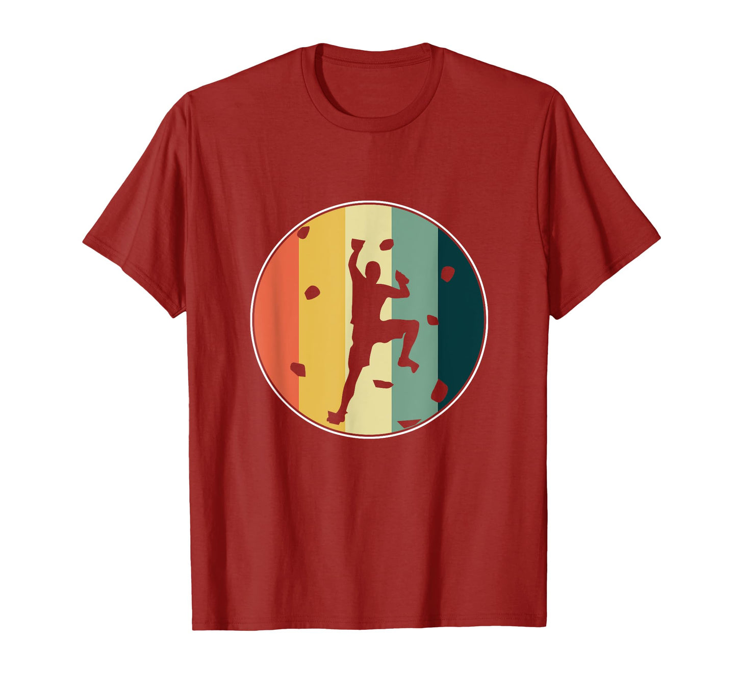 Retro Wall Climber Rock Mountain Climbing Bouldering Gift T-Shirt