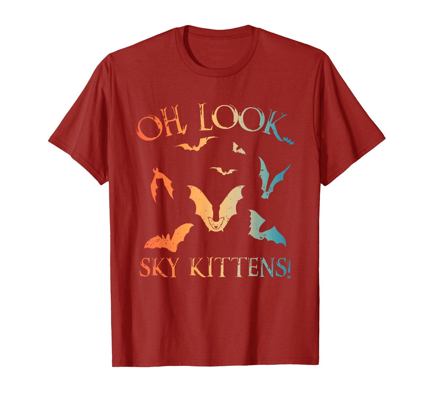 Funny Bat Art For Men Women Kids Sky Kitten Bat Lovers T-Shirt