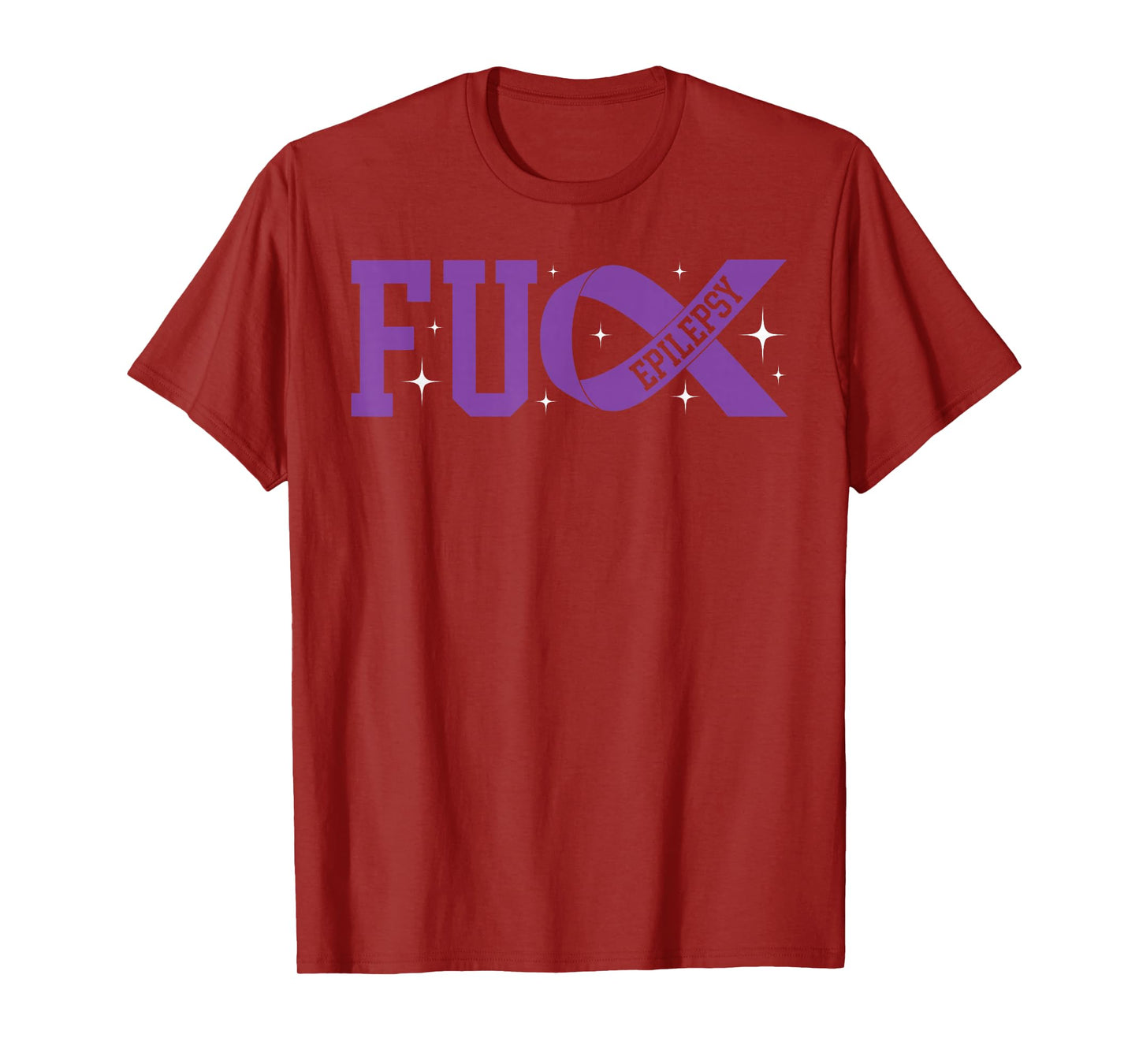 Fuck Epilepsy Awareness Month Warrior Survivor Purple Ribbon T-Shirt